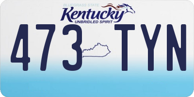 KY license plate 473TYN