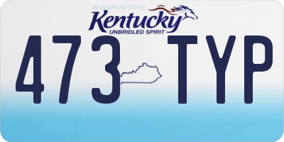 KY license plate 473TYP