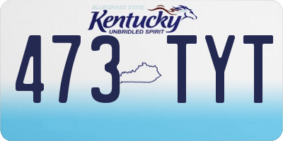 KY license plate 473TYT