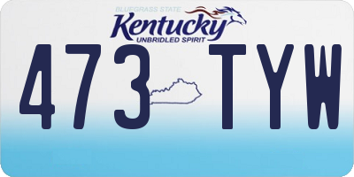 KY license plate 473TYW