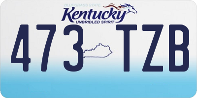 KY license plate 473TZB