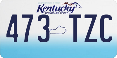 KY license plate 473TZC
