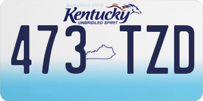 KY license plate 473TZD