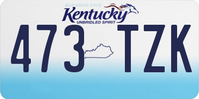 KY license plate 473TZK