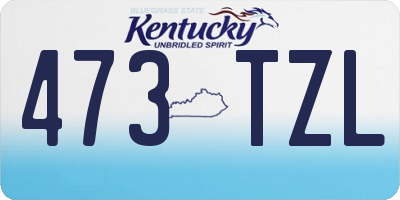 KY license plate 473TZL