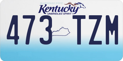 KY license plate 473TZM