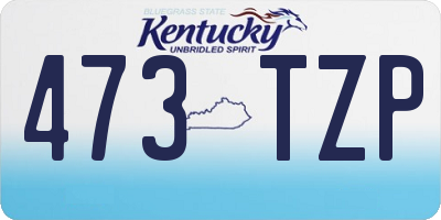 KY license plate 473TZP