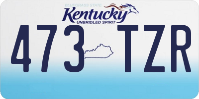 KY license plate 473TZR