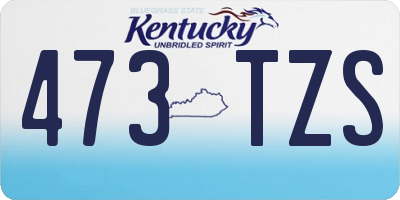 KY license plate 473TZS