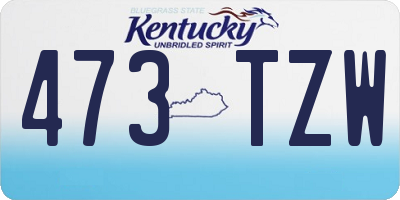 KY license plate 473TZW