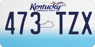 KY license plate 473TZX