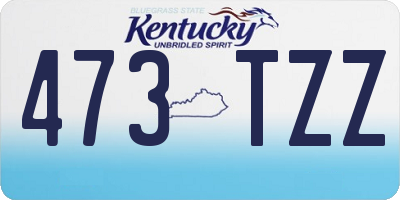 KY license plate 473TZZ