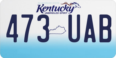 KY license plate 473UAB