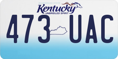 KY license plate 473UAC