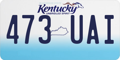 KY license plate 473UAI