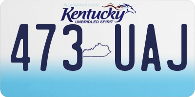 KY license plate 473UAJ