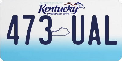 KY license plate 473UAL