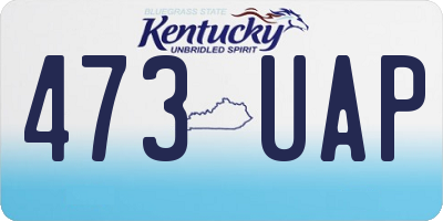 KY license plate 473UAP