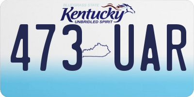 KY license plate 473UAR