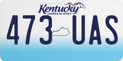 KY license plate 473UAS