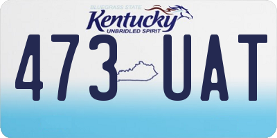 KY license plate 473UAT