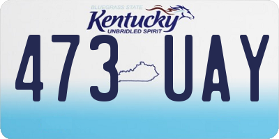 KY license plate 473UAY