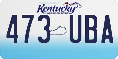 KY license plate 473UBA