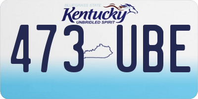 KY license plate 473UBE