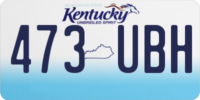 KY license plate 473UBH