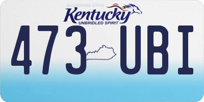 KY license plate 473UBI