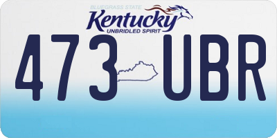 KY license plate 473UBR