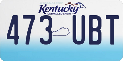 KY license plate 473UBT