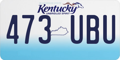 KY license plate 473UBU