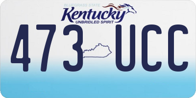 KY license plate 473UCC