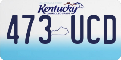 KY license plate 473UCD