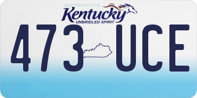 KY license plate 473UCE