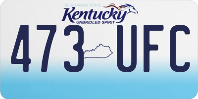 KY license plate 473UFC