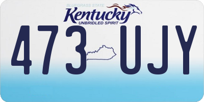 KY license plate 473UJY