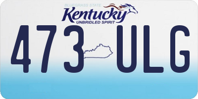 KY license plate 473ULG
