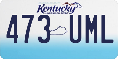 KY license plate 473UML