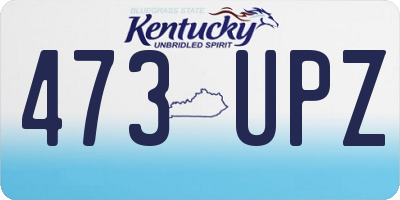 KY license plate 473UPZ