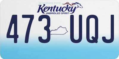 KY license plate 473UQJ