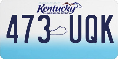 KY license plate 473UQK