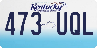 KY license plate 473UQL