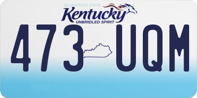 KY license plate 473UQM