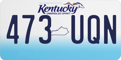 KY license plate 473UQN
