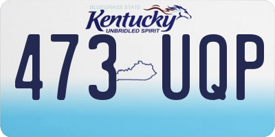 KY license plate 473UQP
