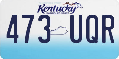 KY license plate 473UQR