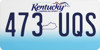 KY license plate 473UQS