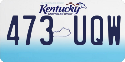 KY license plate 473UQW